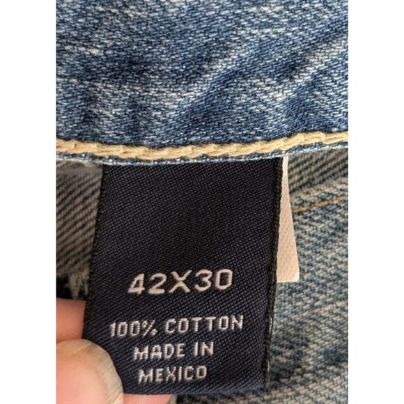 Cremieux Premium Denim Relaxed Jeans Men's Size 42x30 Light Wash Distressed NWT - Picture 7 of 9